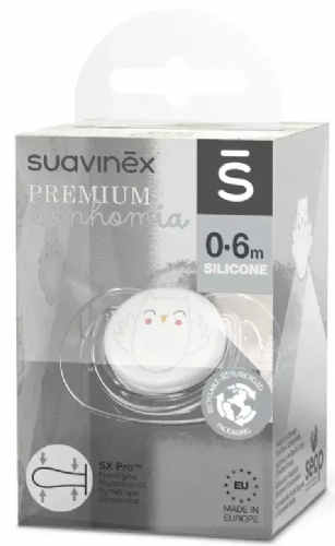 CHUPETE TETINA SILICONA SUAVINEX PREMIUM FISIOLO