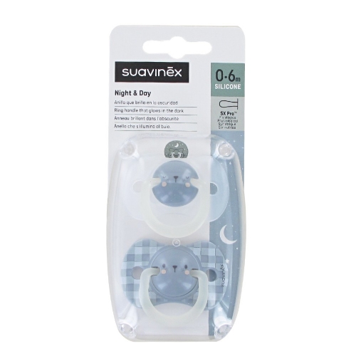 Suavinex chupete night&day 0-6m silicona fisiol