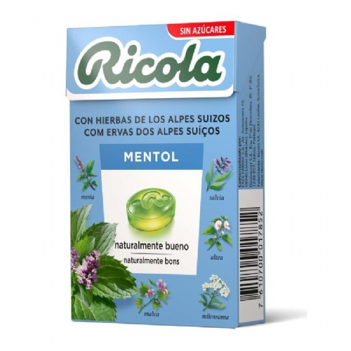 RICOLA CARAMELOS SIN AZÚCAR 50g MENTOL