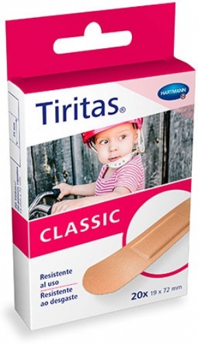 Tiritas classic - aposito adhesivo (20 unidades 72 mm x 19 mm)